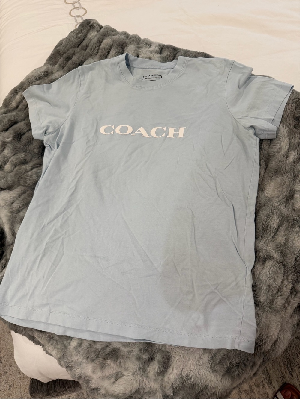 Coach Light Blue Logo Short Sleeve Tee